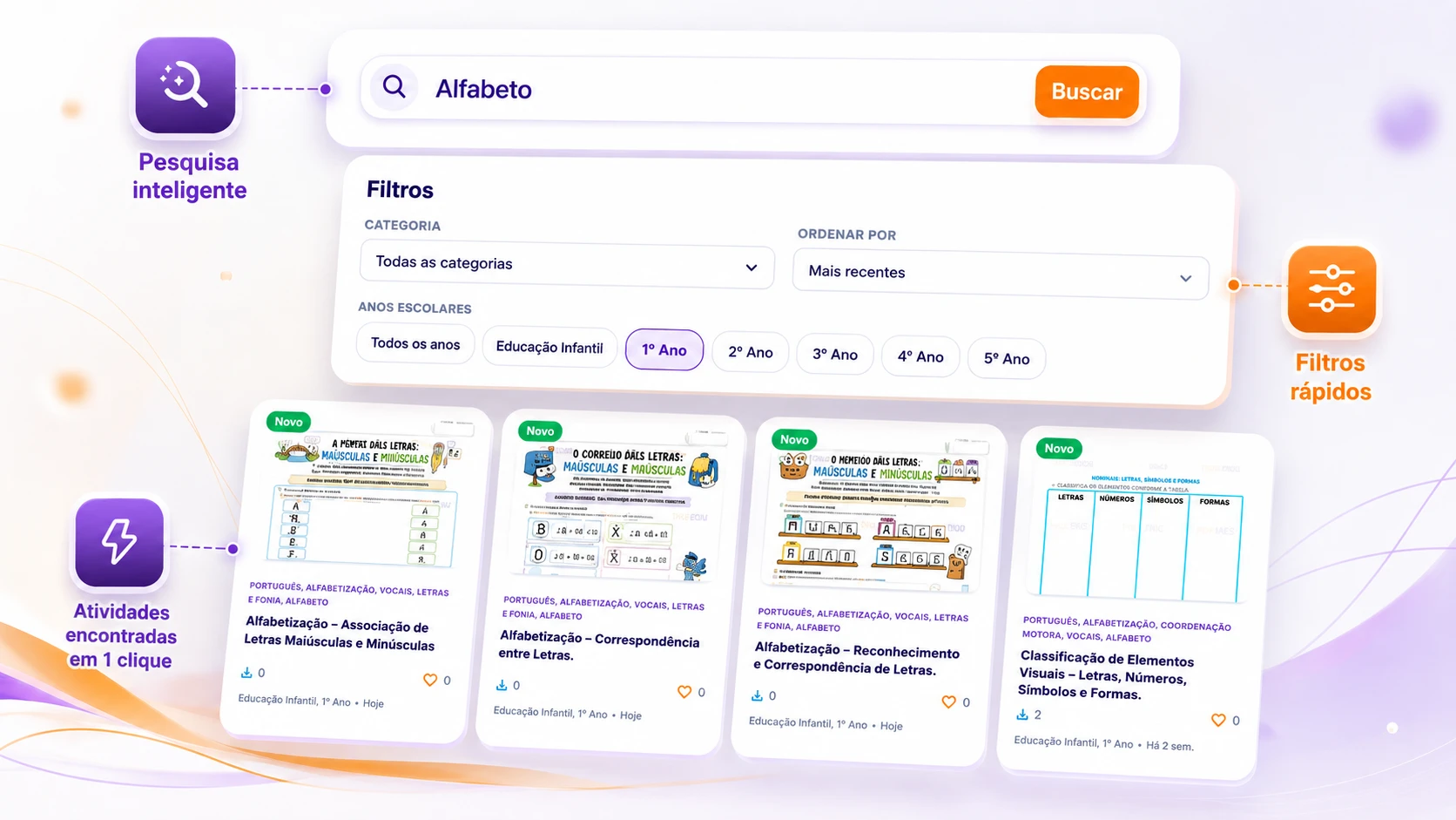 Tela de pesquisa da plataforma FoxEdu